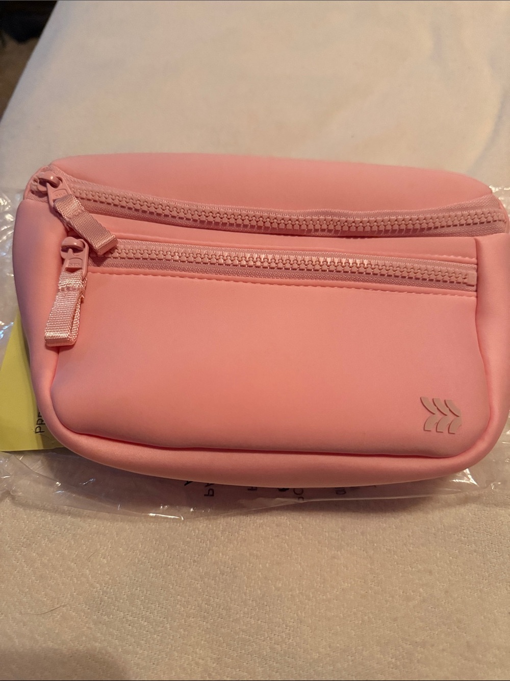 Pink Neoprene Zip Pouch Belt Bag - NWT